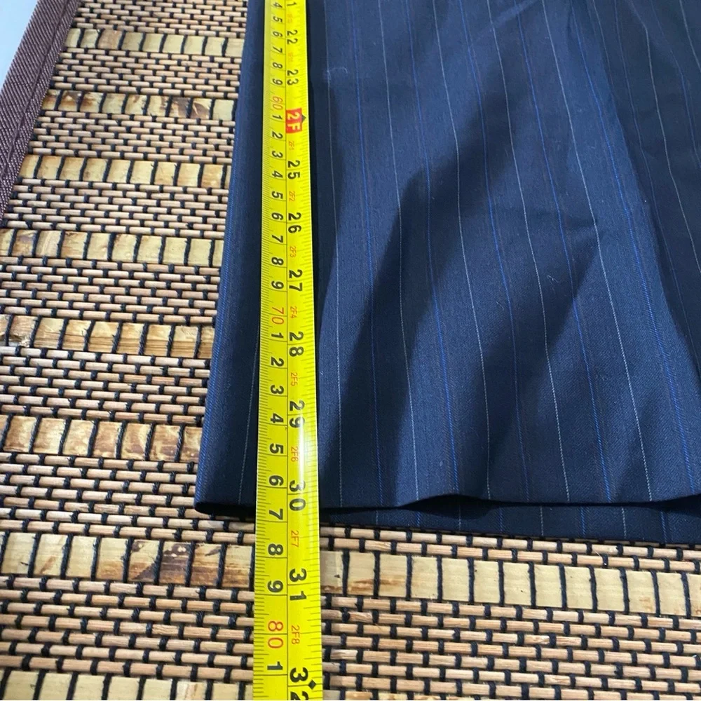 J.Crew Favorite Fit Women’s Wool‎ Pinstripe Dress Pants Size 12 Gray Navy Office